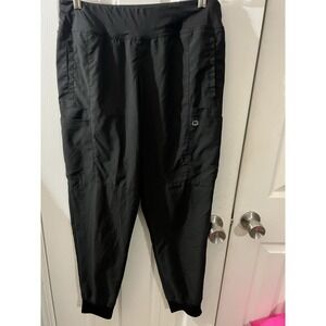 Wonder Wink Large Black Scrub Pants Jogger Style